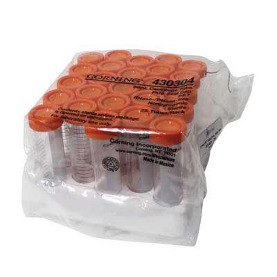 Corning 50 mL Centrifuge Tube PET, Graduated, Sterile 25/pk with Rack