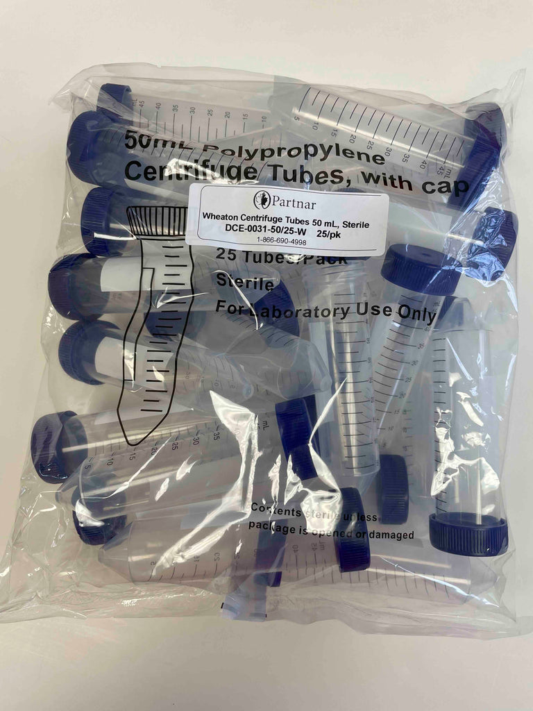 Wheaton 50 mL Centrifuge Tube, Graduated, Sterile 25/pk, Bagged